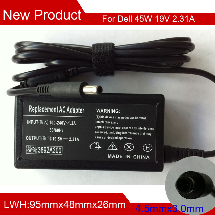 Factroy direct sale 19.5V 2.31A 45W 4.5mm*3.0mm with pin laptop adapter ultrabook adapter XPS13